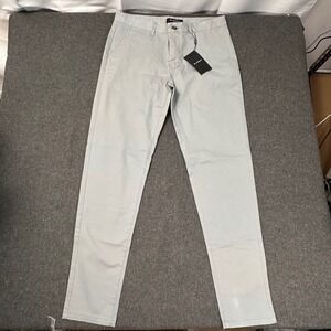 Blakely Mens Chino Trousers Light Blue Grey Slim Stretch Pants Size Medium New